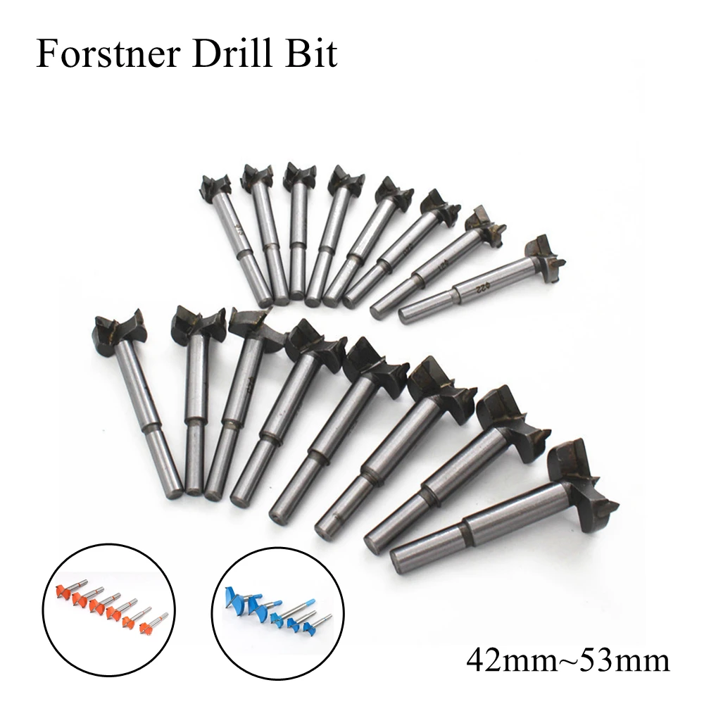 

42mm 45mm 48mm 50mm 53mm Forstner Drill Bit Woodworking Wood Auger Tip Tideway Carbide Milling Mill Cutter Set 42 45 48 50 53