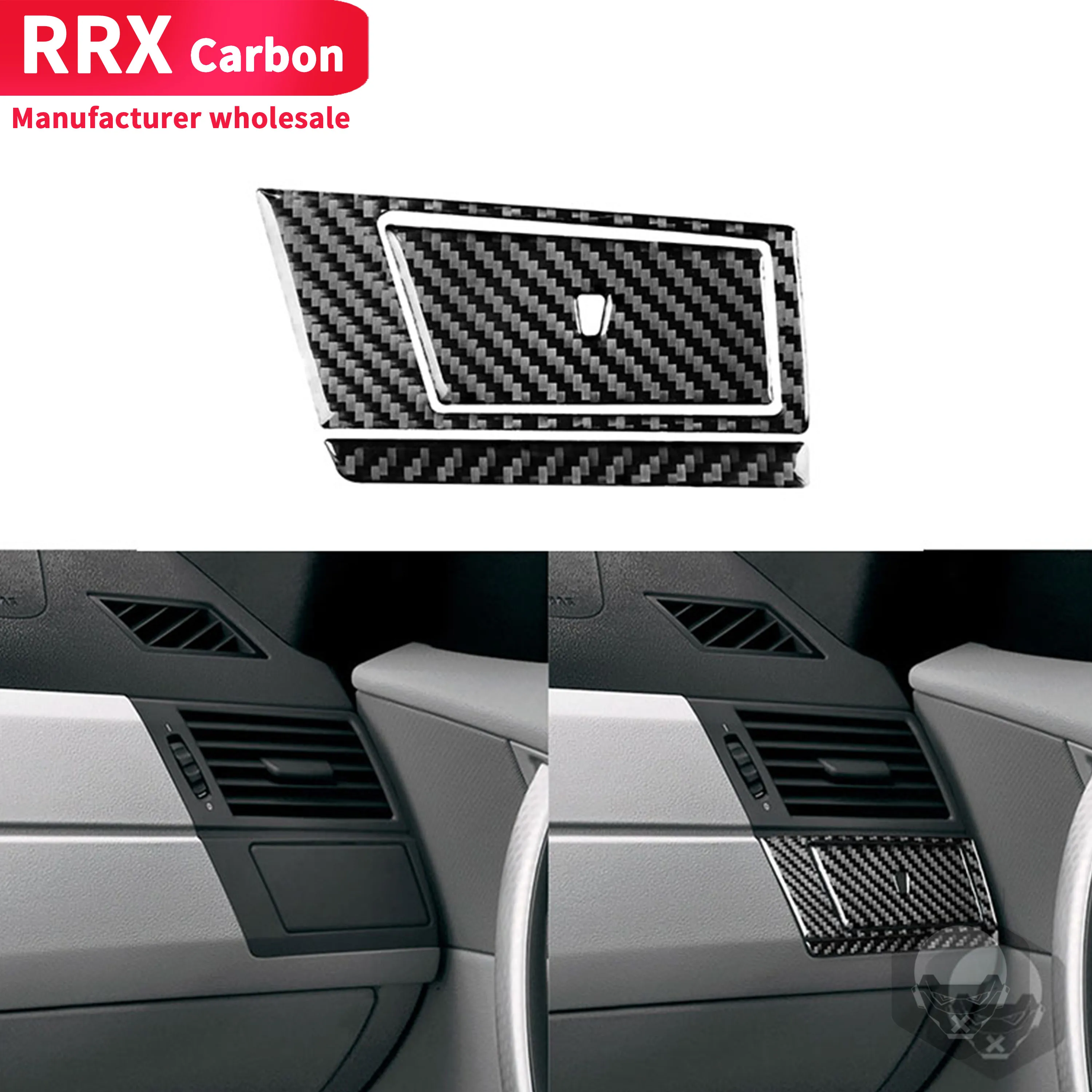 

Real Carbon Fiber Stickers For BMW X3 E83 2004-2010 Copilot Dashboard Trim Strips Panel Car Interior Decoration Accessories
