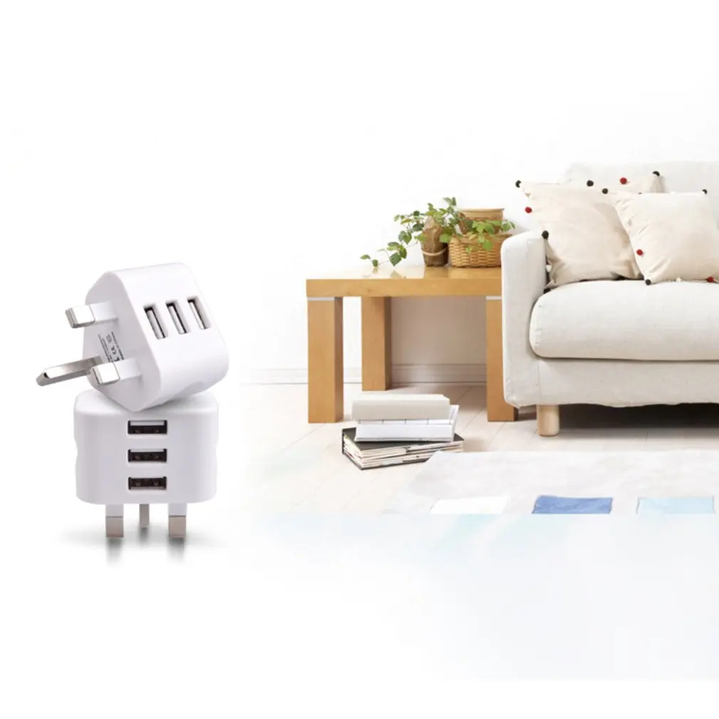 Универсальное сетевое зарядное устройство с 1/2/3 портами USB и вилкой Стандарта