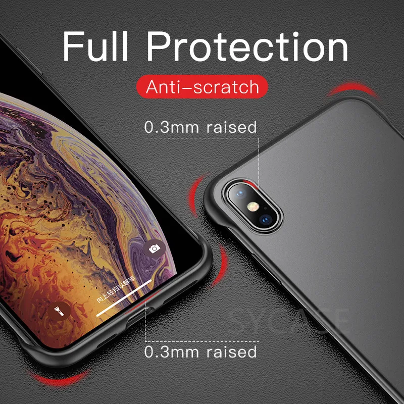 KoisA чехол Роскошный безрамный Прозрачный матовый жесткий для телефона Redmi 7 7A Note7