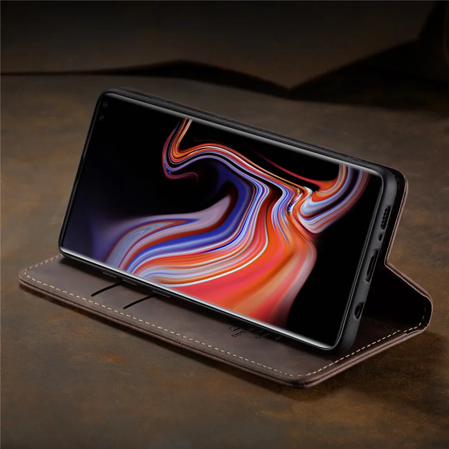 Ретро Кожаный флип-чехол для samsung S7 S9 S8 S10 Plus чехол роскошный магнитный держатель для карт кошелек чехол для samsung A50 A70 A40 чехол
