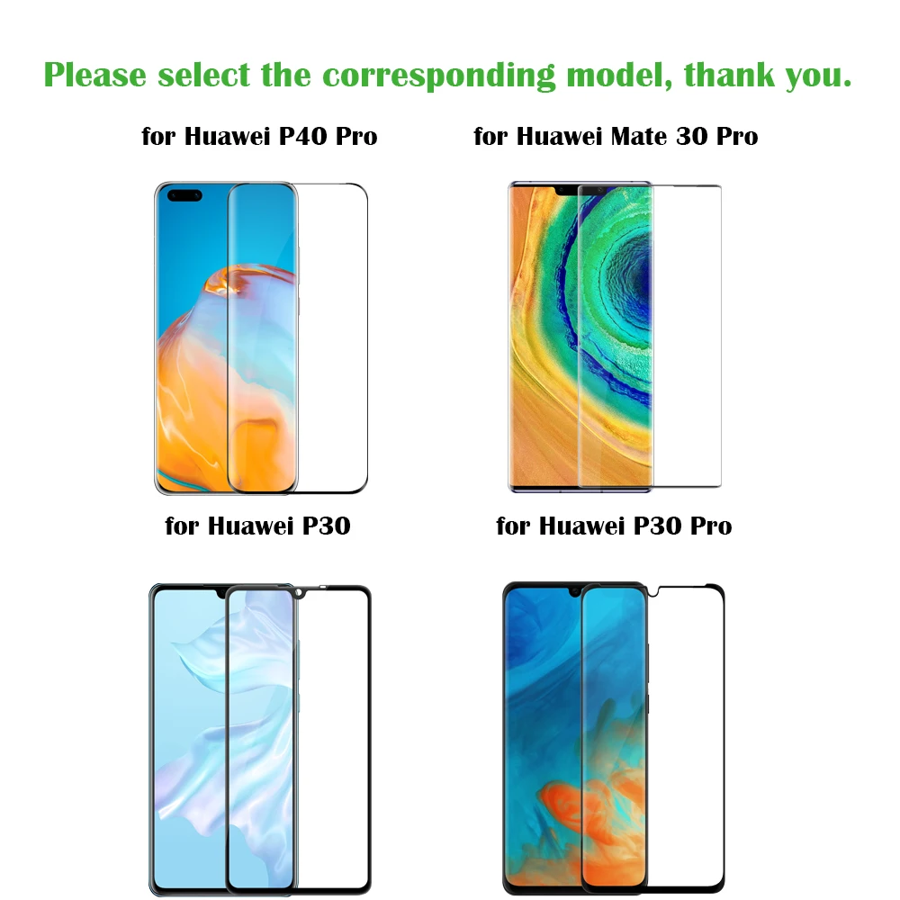 Nillkin для Huawei P40 Pro / P30 Mate 30 защита экрана закаленное стекло 3D CP + MAX полное покрытие