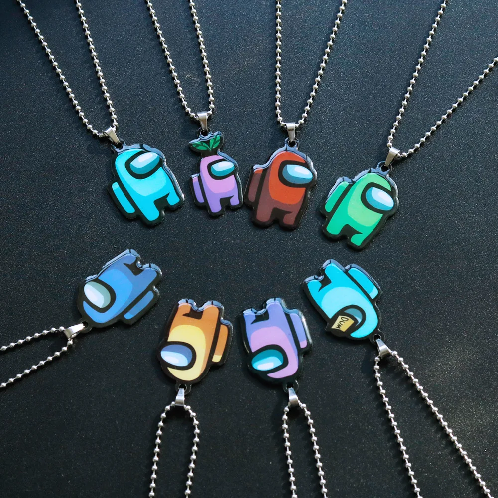 

Stainless Steel Necklace Cartoon Game Surrounding Men Women Pendant Necklace