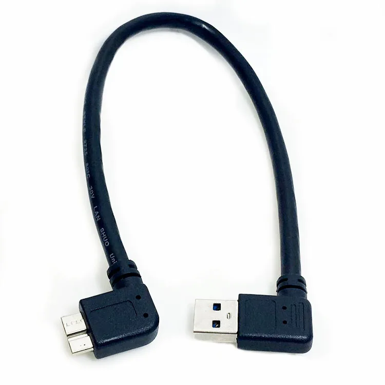 30cm 90 degree right angled Micro B USB 3.0 Data Sync Charging Short Cable for USB3.0 Mobile hard disk | Электроника