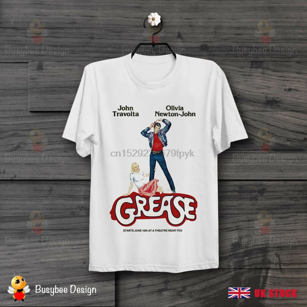 Ретро музыкальная крутая Винтажная футболка унисекс из фильма The Grease John Travolta B210