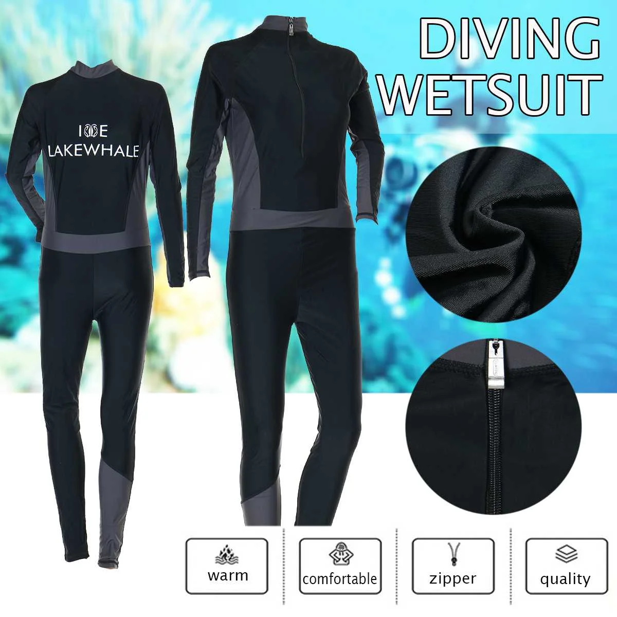 

Гидрокостюм унисекс для водных видов спорта, Солнцезащитный купальный комбинезон для подводного плавания, гидрокостюм для мужчин
