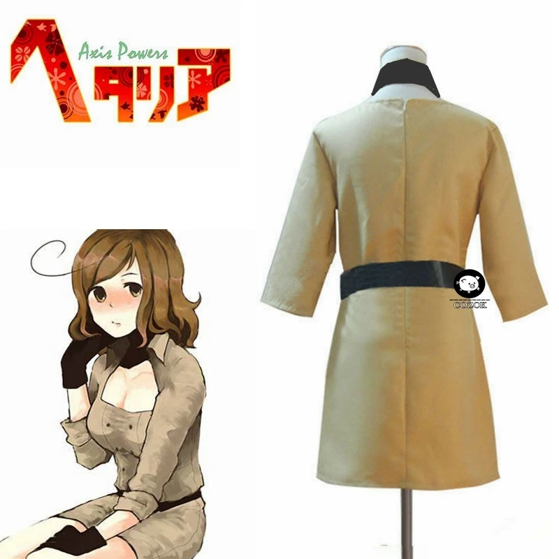 

APH Axis Powers South Italy Romano Reversion Female Body COS Clothing Cosplay Costume With Gloves
