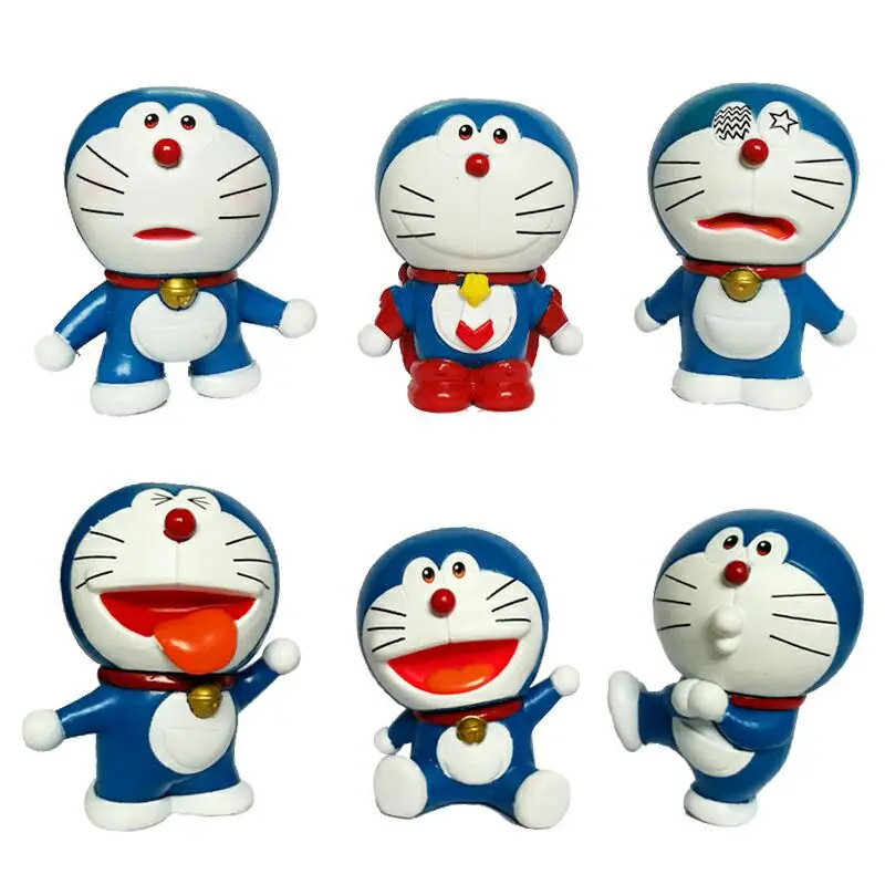 6 шт. автомобильные мини-украшения Dashbord Decors ПВХ Doraemon машина кошки куклы