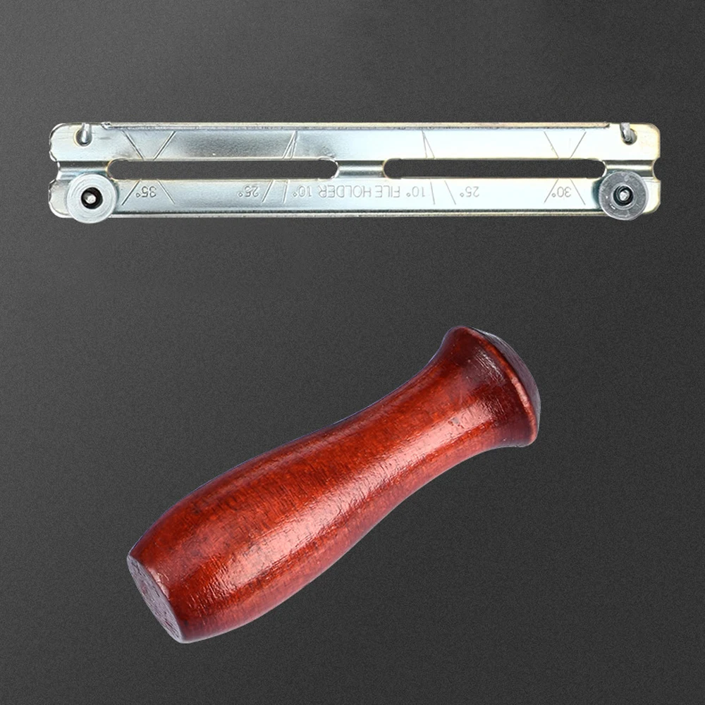 8 шт. набор для заточки бензопилы напильника инструментов деревянная ручка +