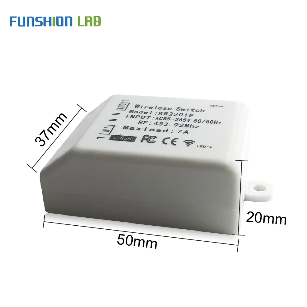 Беспроводной Выключатель FUNSHION универсальный 433 92 МГц 85 265 в перем. Тока МГц|Пульты