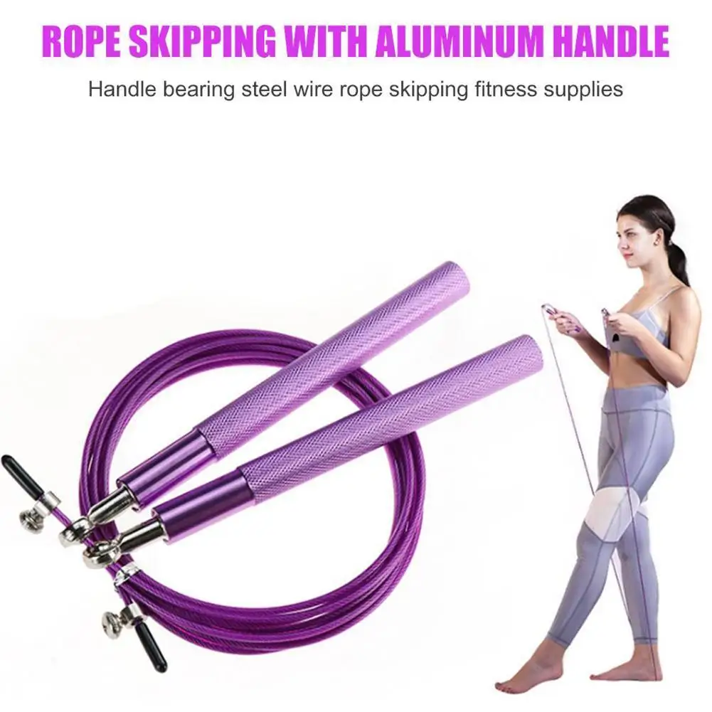 Многоцветная высокоскоростная Скакалка для фитнеса стальная скакалка веревка