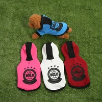 s xl fashion splicing hooded sweater for small dogs comfortable warm dog pullover hot sales badge printing pattern pets clothes
