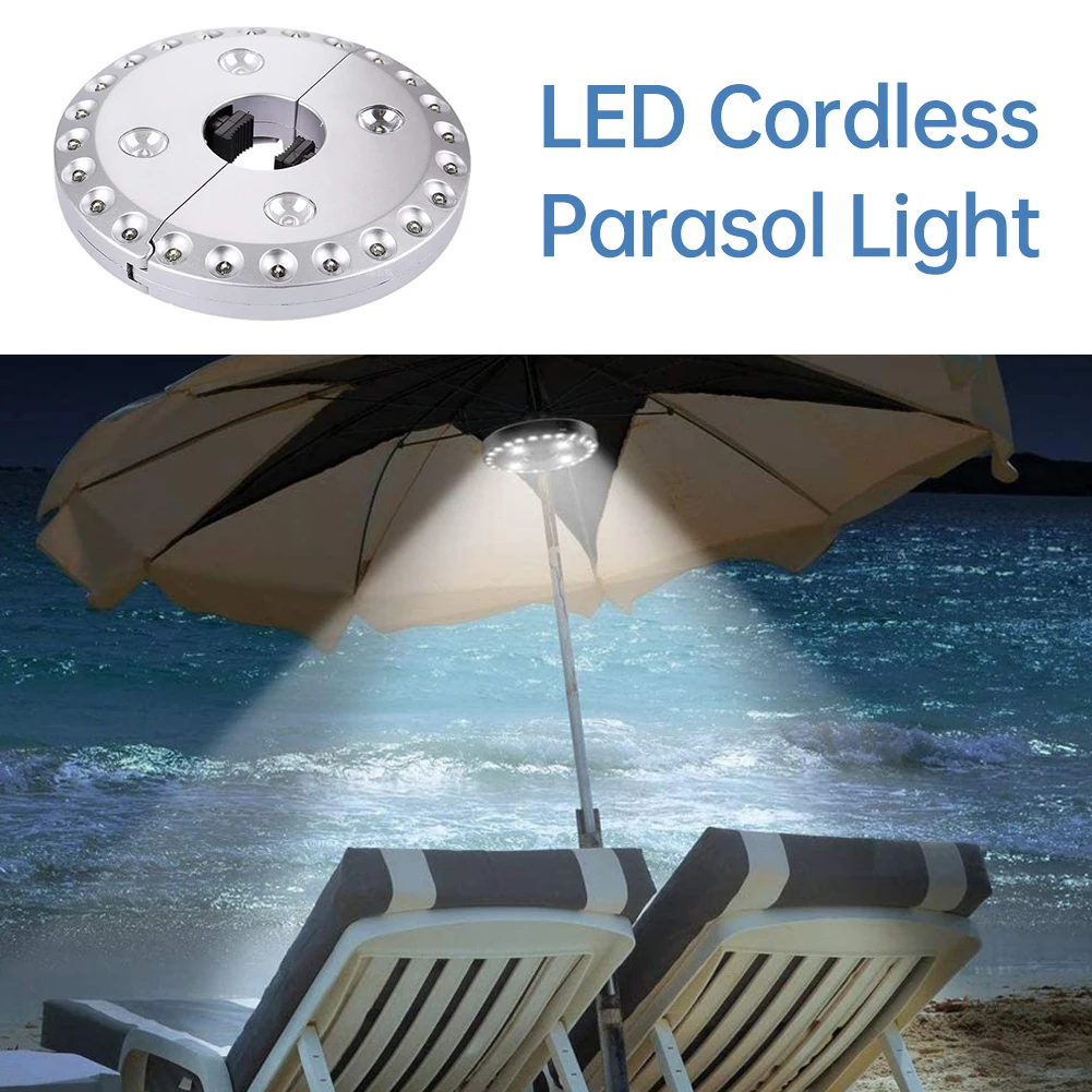 

Outdoor Tent Light LED Cordless Parasol Lamp Patio Umbrella Light 3 Mode Garden Veranda Camp Party Dimming Portable Lanterns