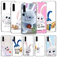 cute rabbit phone case for huawei p50 p10 p20 p30 p40 pro cover mate 40 30 20 10 lite capa shell