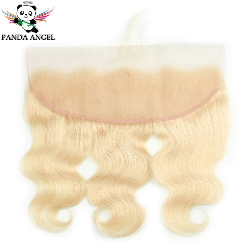 Panda Angel 13х4 фронтальная кружевная лента 613 блонд бразильские Remy человеческие волосы объемная волна Кружева Фронтальная 13*4 уха до уха фронтальная кружевная застежка