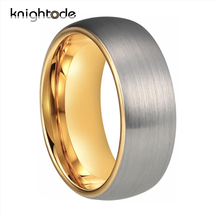 Классический Золотой вольфрамовый свадебный браслет 8 мм ювелирные изделия из