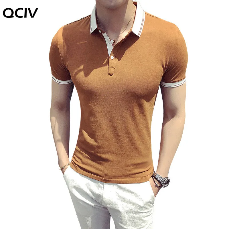

Solid Color Gentlemen Polo Shirt Men Spring Simple Short Sleeve Men Polo Shirt Slim Fit Casual Business Formal Wear Polo Homme