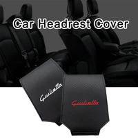car seat headrest cover for alfa romeo giulietta accessories auto driver seat cushion with pockets carbon fiber massager pad
