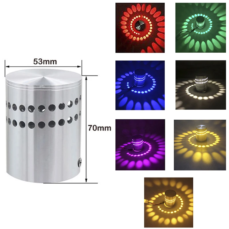 

Фонасветильник настенный светодиодный, 7 цветов, с пультом ДУ