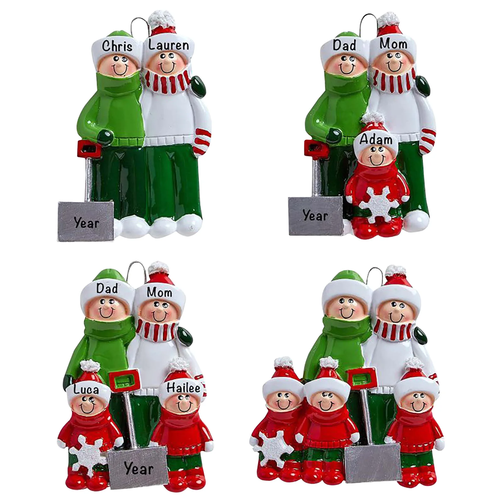 

2020 Christmas Tree Pendant Family DIY Smiling Santa Decoration W0 Steadfast