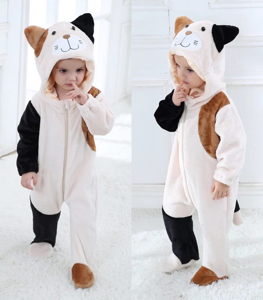 Детские забавные комбинезоны с животными для младенцев комбинезон капюшоном