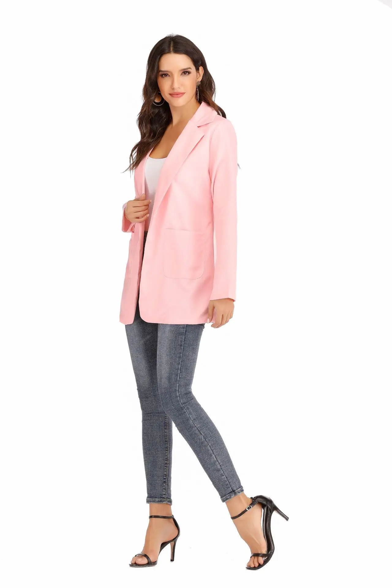 2021 Spring and Autumn Fashion Leisure Suit Lapel Slim Cardigan Temperament Women Suit Lady Jacket
