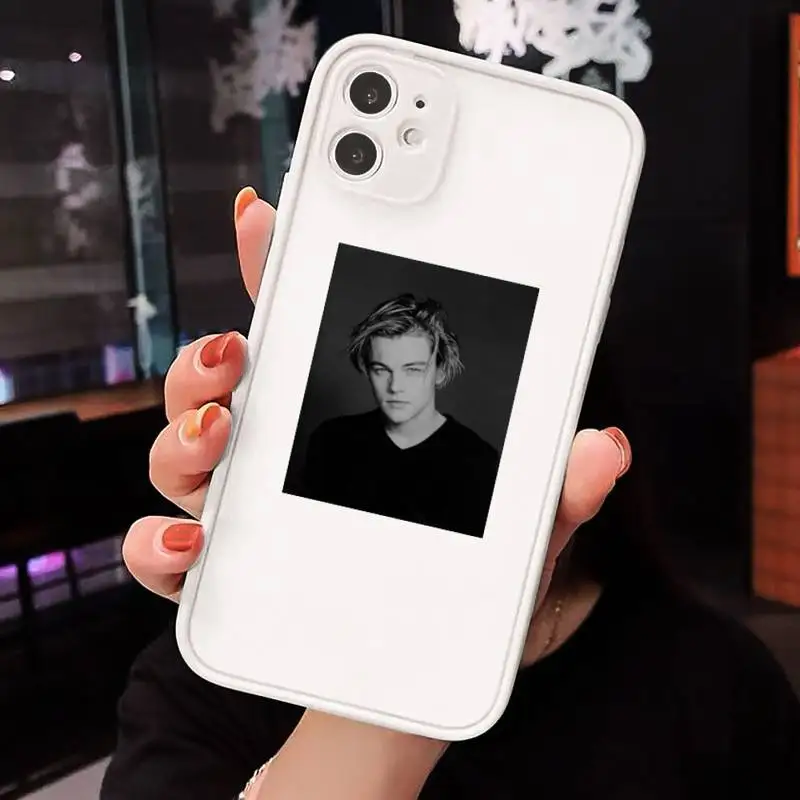

American actors Leonardo DiCaprio Aesthetic art Phone Case Matte Transparent for iPhone 7 8 11 12 s mini pro X XS XR MAX Plus