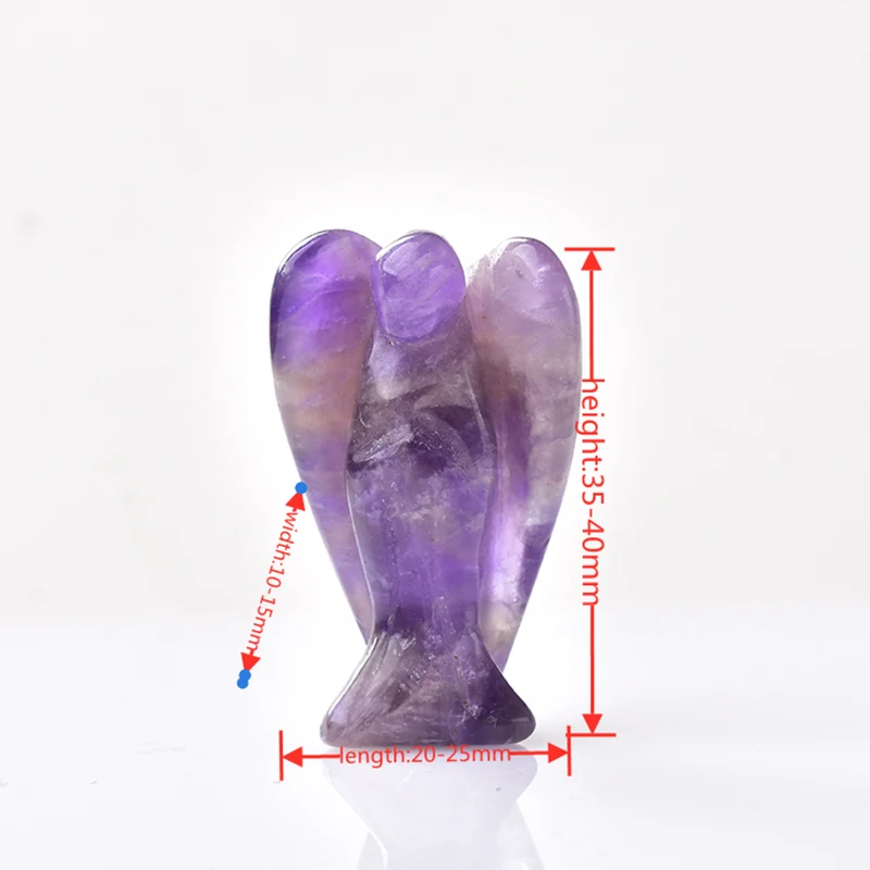 1 шт. натуральный аметист ангел драгоценный камень карманная восстанавливающая
