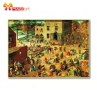 Наборы для вышивки крестом, водорастворимые узоры на холсте, 14CT, полный портрет, play -NCMP103