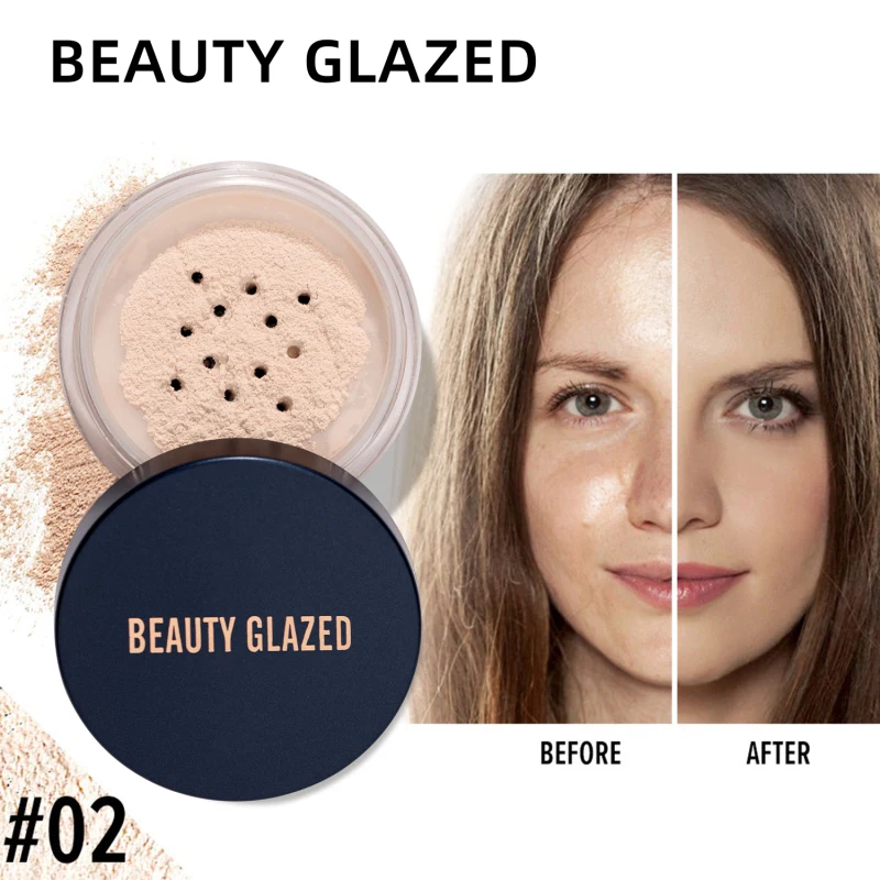 BEAUTY GLAZED 2 цвета рассыпчатая пудра для лица минеральный водонепроницаемый матовый