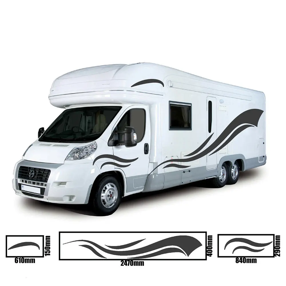 

Hot Sell Motorhome Stripes Camper Sticker KK Vinyl Accessories for JDM SUV RV VAN Decals PVC