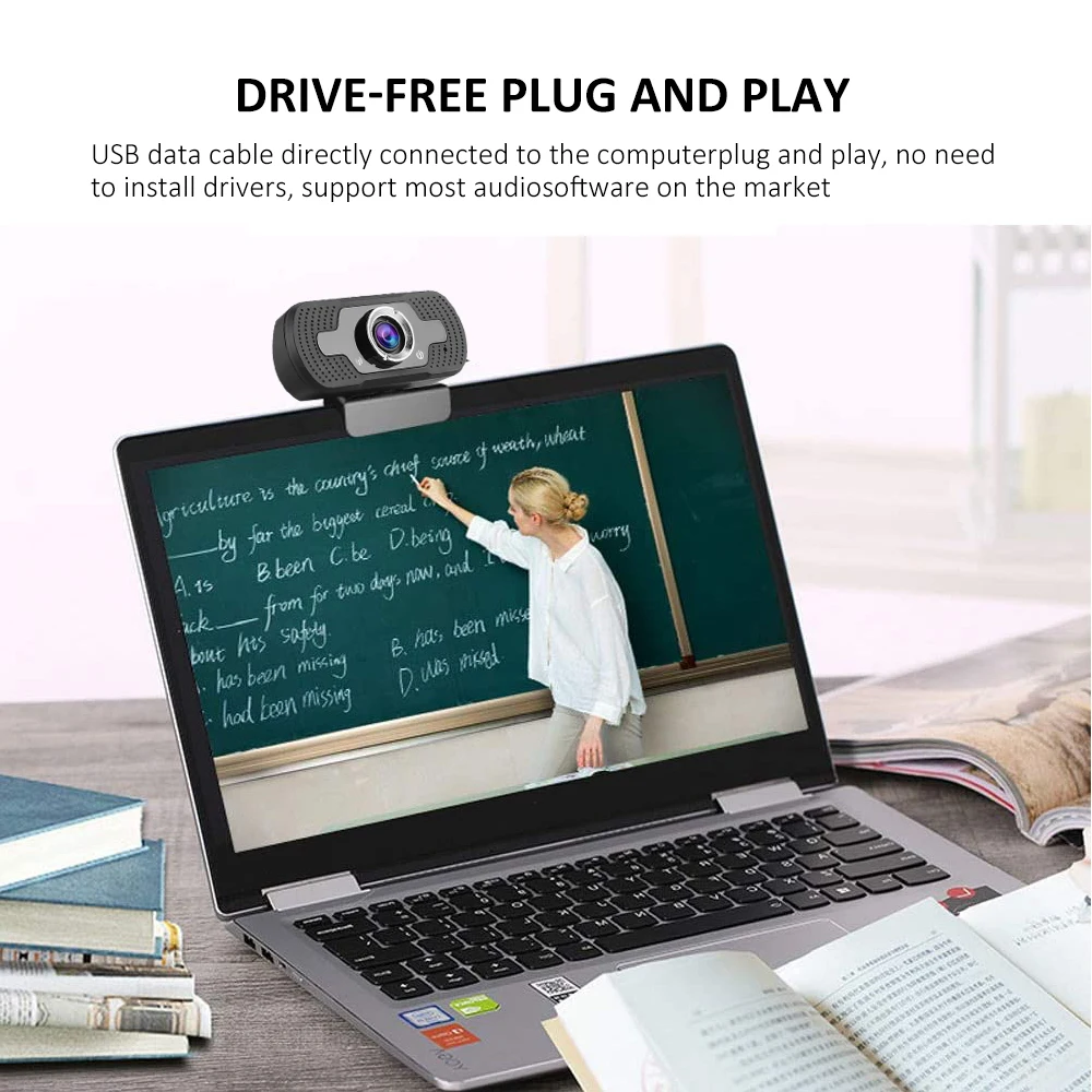 Веб-камера Podofo HD со встроенным двойным микрофоном 1080P USB | Компьютеры и офис