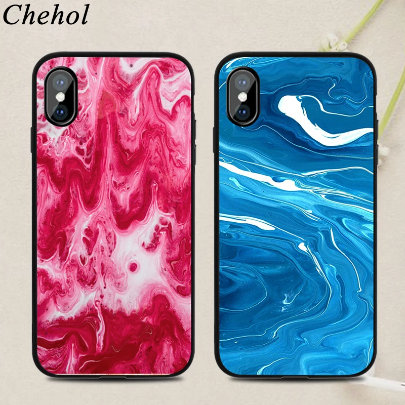 Абстрактный мраморный мобильный телефон чехлы для IPhone X XS MAX XR 8 7 6s Plus новый чехол