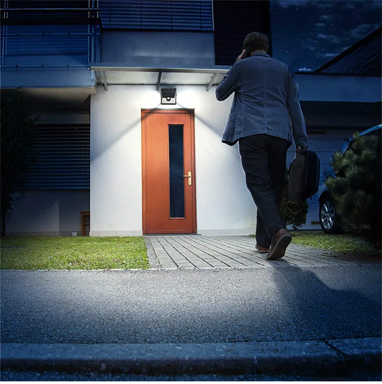 

HQXING 40LEDs Outdoor Solar Motion Sensor Lights 3Modes Waterproof Garden Lamp