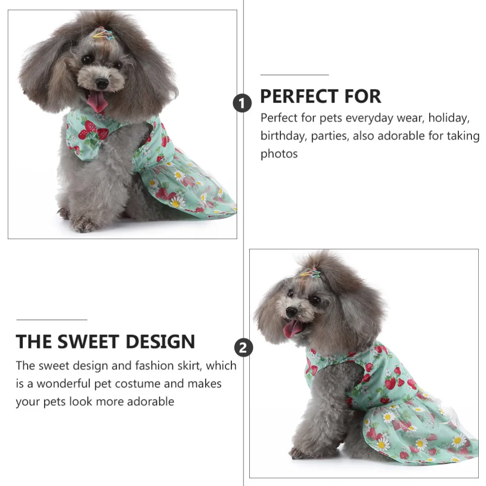 

Cotton Puppy Skirt Dog Costume Spring Summer Dress Pet Clothes Apparel Supply