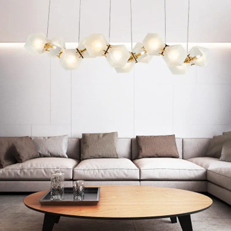 Креативная многоугольная стеклянная люстра в стиле пост-модерн чехлы для