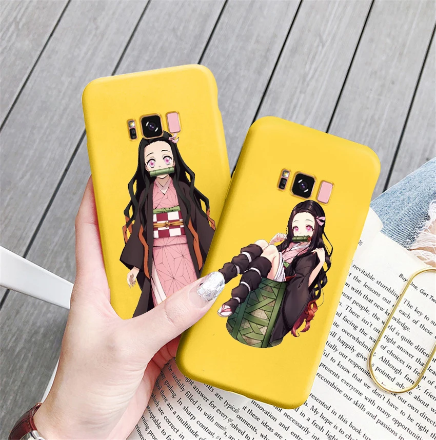 Камадо Nezuko Kimetsu без Yaiba демон убийца ТПУ, конфетный мягкий чехол для телефона для samsung s8 s8plus s9 s9plus s10 s10e note9 note10