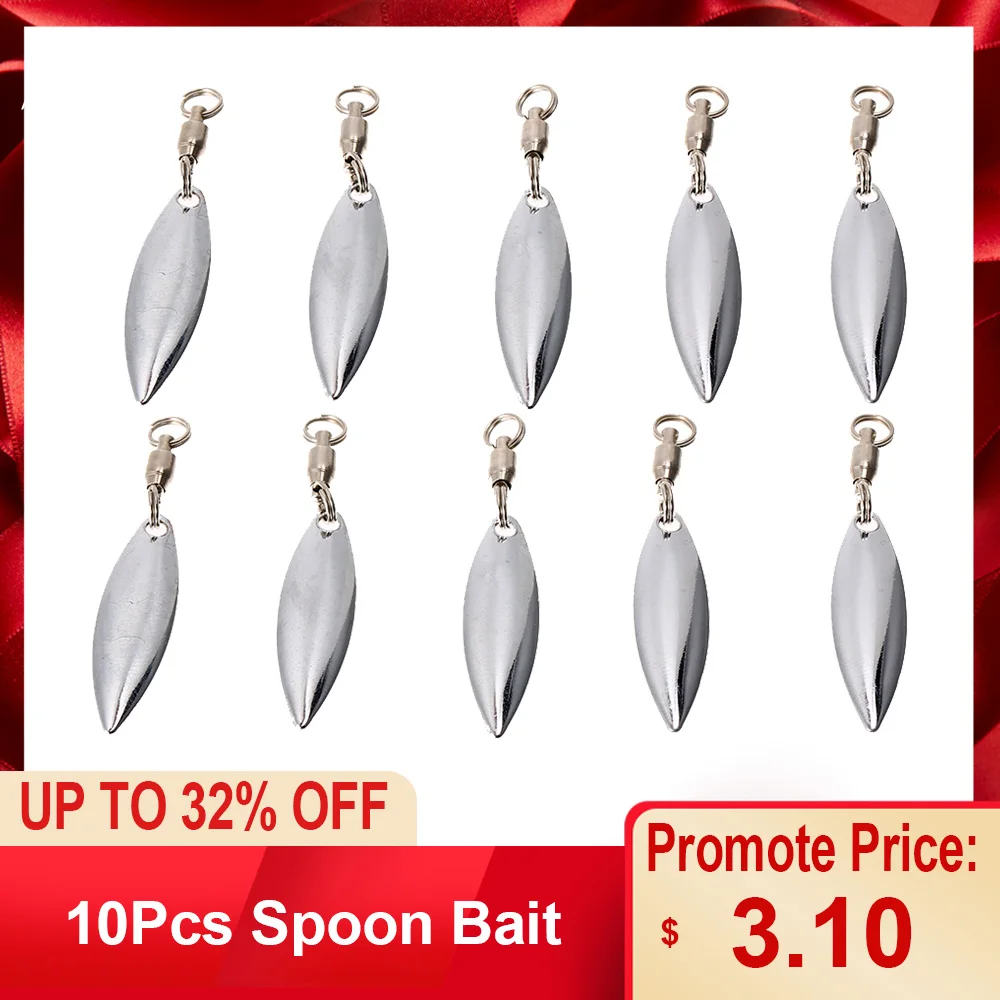 Рыболовная приманка 10 шт. Спиннер длинная металлическая ложка рыболовное лезвие