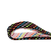 7mm six colours mixed flat lace for canvas single casual shoes blackwhite multicolor dot matrix shoe lacet