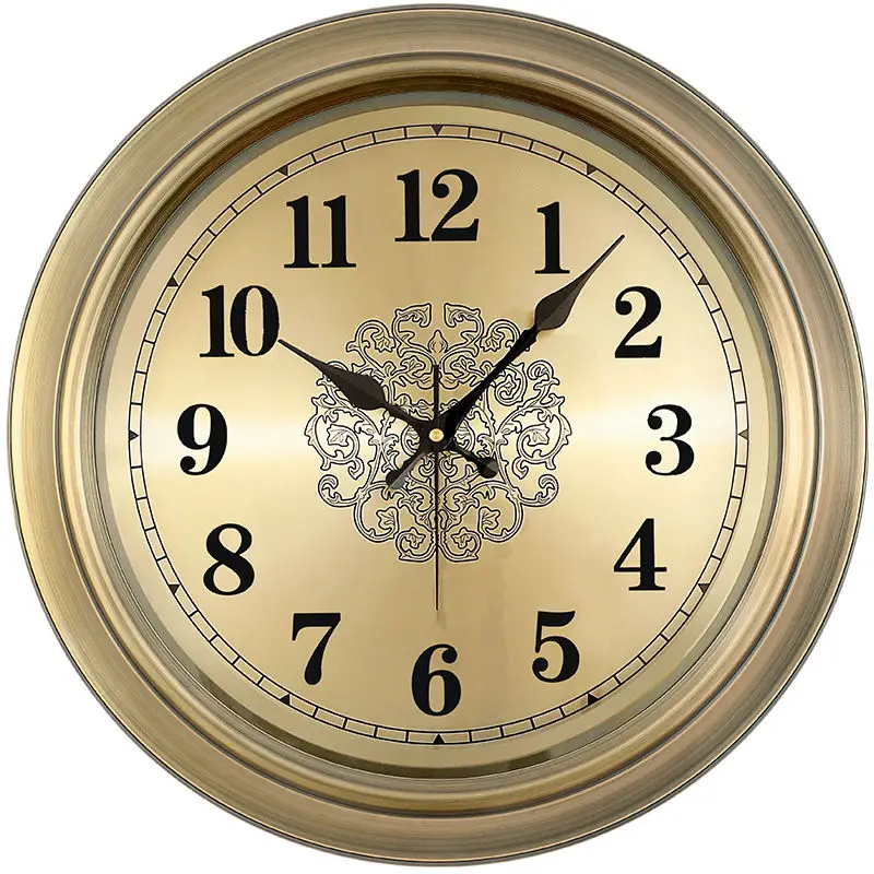 Металлические Модные настенные часы европейские для гостиной беззвучные