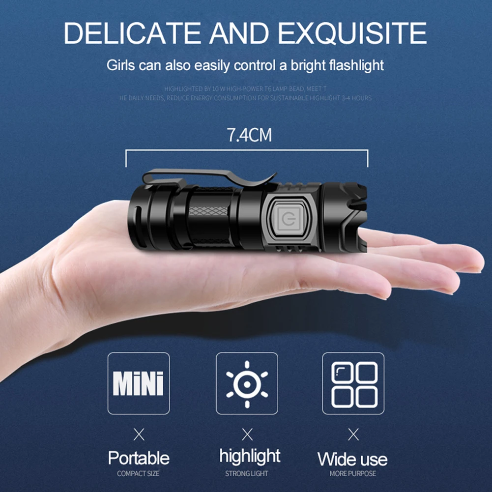 Высокий яркий 100000 люмен перезаряжаемый светодиодный светильник SST40 фитильный