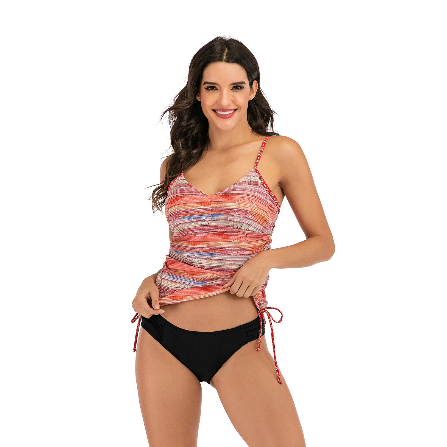 Танкини 2020 купальник с эффектом живота женский пуш ап плюс размер купальные