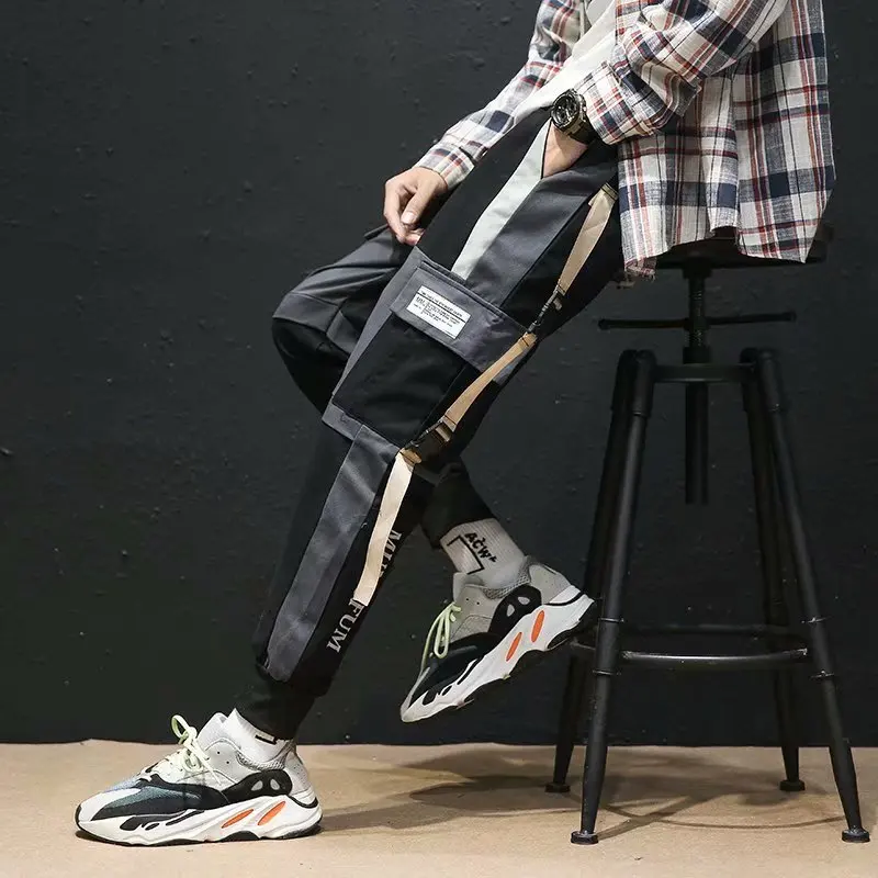 

2020 Mens Cargo Pants Streetwear Sweatpants Men Joggers Pants Summer Autumn gyms trousers Male