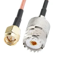 1pc rg316 cable jumper pigtail uhf so239 female pl259 to sma male plug crimp adapter