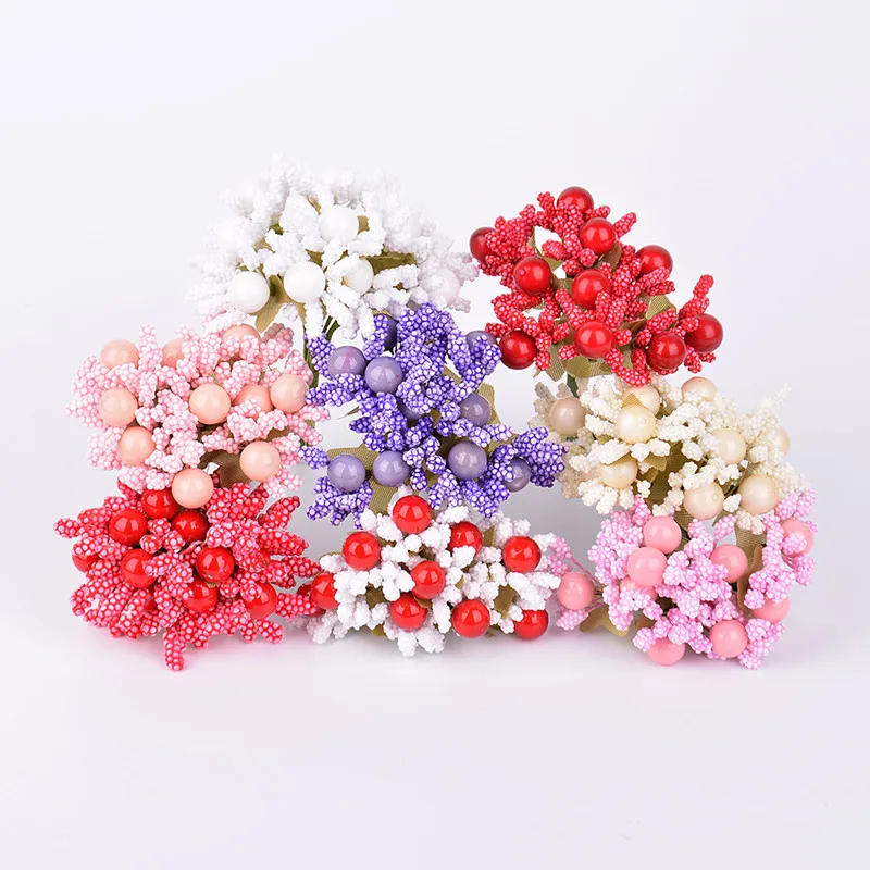 

10 Heads / Mulberry Cherry Bouquet Fake Flower Home Decoration Florist Setting Living Room