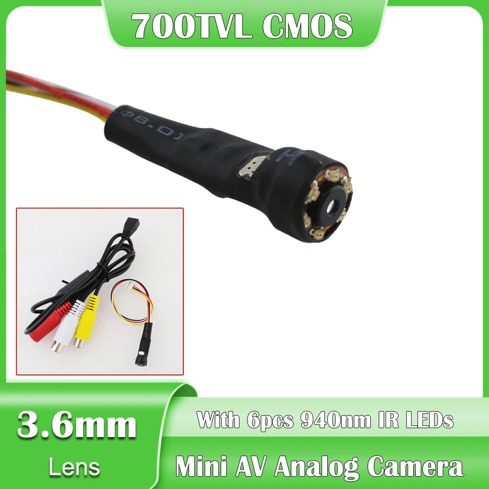 

NEOCoolcam 700TVL Mini Camera Home Security Video Surveillance Camera 6pcs 940nm IR LEDs Smallest AV Analog CCTV Cameras