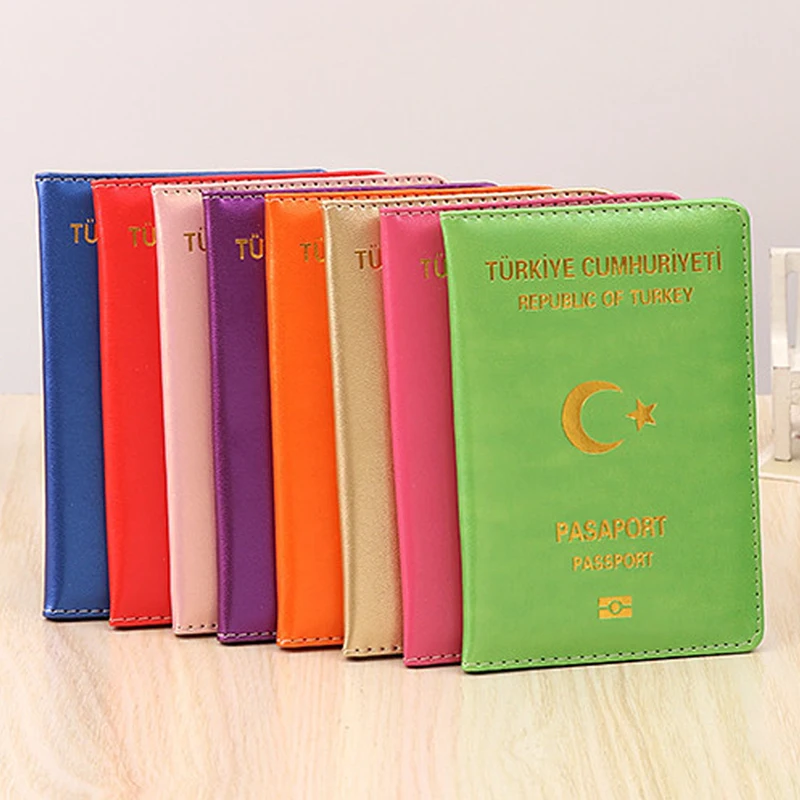 

New Turkey Passport Cover Brand Designer Women Passport Case Pink Girls Turksy Paspoort
