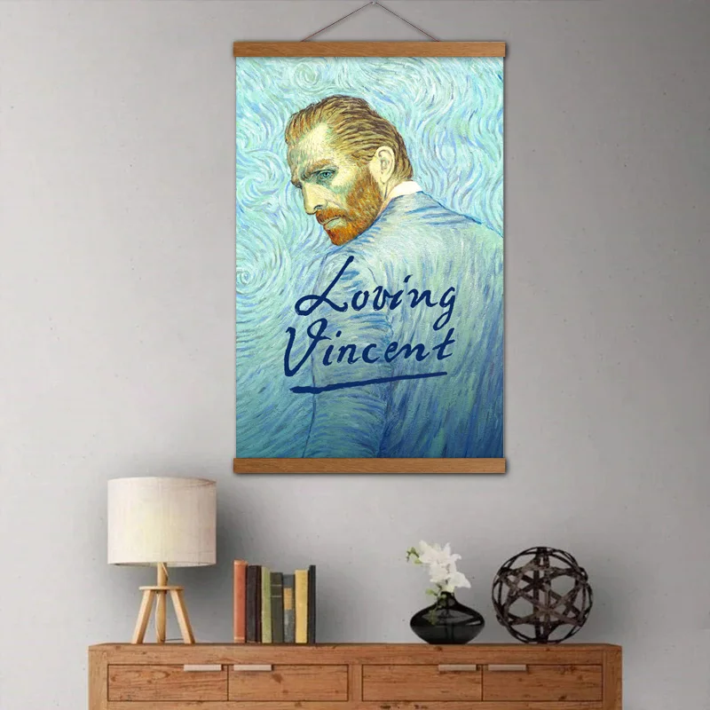 Картины из массива дерева картины влюбленных Винсента (2017) постер фильма холст