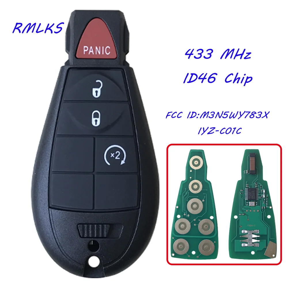Новинка для CHRYSLER DODGE RAM 1500 2500 3500 пульт дистанционного запуска без ключа FOBIK M3N5WY783X