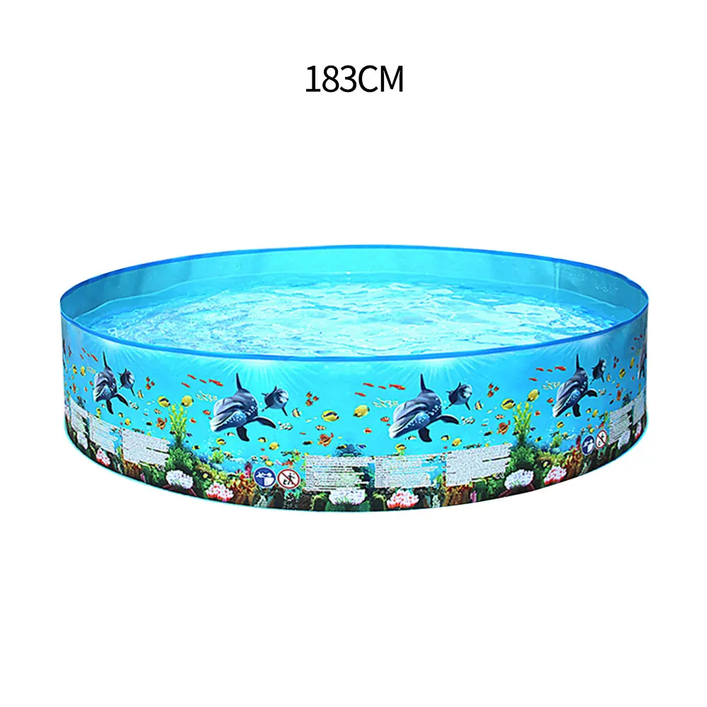 

Household Swimming Pool Cartoon Pattern Thicken PVC Children Bathing Basin Round Swim Pool Foldable Baby Play Pool piscinas